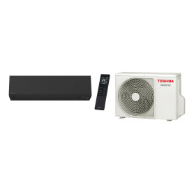 Climatiseur Mural Réversible TOSHIBA Shorai Edge 6,1 kW Noir - Mono-split R32 Wi-Fi (RAS-B22G3KVSGB-E / RAS-22J2AVSG-E1)
