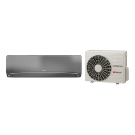 Climatiseur Mural Réversible HITACHI AirHome 800 5,0 kW Gris Magnum - Xtrem Heating R32 Wi-Fi (RAK-XJ50RHBEG / RAC-XJ50WHBE)