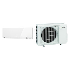 Climatiseur Mural Réversible MITSUBISHI Electric Design EF 3,5 kW Blanc - Mono-split R32 Wi-Fi (MSZ-EF35VGKW / MUZ-EF35VG)