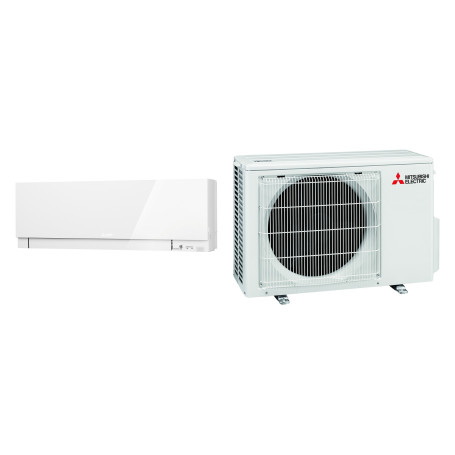 Climatiseur Mural Réversible MITSUBISHI Electric Design EF 3,5 kW Blanc - Mono-split R32 Wi-Fi (MSZ-EF35VGKW / MUZ-EF35VG)