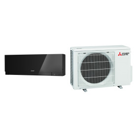 Climatiseur Mural Réversible MITSUBISHI Electric Design EF 3,5 kW Noir - Mono-split R32 Wi-Fi (MSZ-EF35VGKB / MUZ-EF35VG)