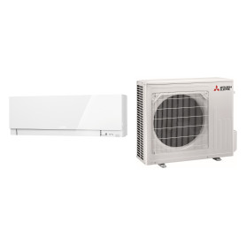 Climatiseur Mural Réversible MITSUBISHI Electric Design EF 5,0 kW Blanc - Mono-split R32 Wi-Fi (MSZ-EF50VGKW / MUZ-EF50VG)