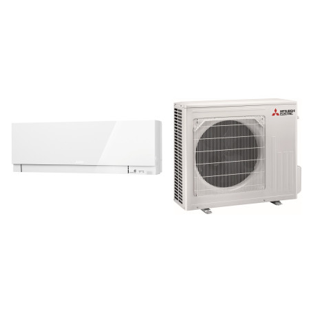 Climatiseur Mural Réversible MITSUBISHI Electric Design EF 5,0 kW Blanc - Mono-split R32 Wi-Fi (MSZ-EF50VGKW / MUZ-EF50VG)