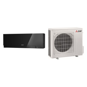 Climatiseur Mural Réversible MITSUBISHI Electric Design EF 5,0 kW Noir - Mono-split R32 Wi-Fi (MSZ-EF50VGKB / MUZ-EF50VG)