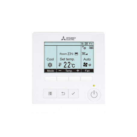 Télécommande filaire MITSUBISHI ELECTRIC PAR-41MAA - rétroéclairée, programmation hebdomadaire