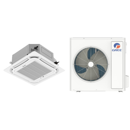 Climatiseur Cassette Réversible GREE U-Match 14,5 kW Triphasé - R32 (GUD160T1/A-S / GUD160W1/NhA-X)