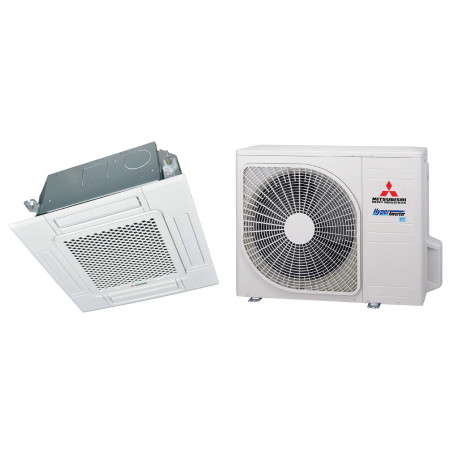 Climatiseur Cassette Réversible MITSUBISHI HEAVY FDTC 60 x 60 4 kW - R32, panneau et commande inclus (FDTC40VH / SRC40ZSX-W1)