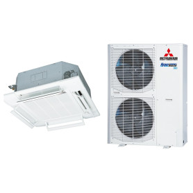 Climatiseur Cassette Réversible MITSUBISHI HEAVY FDT Hyper Inverter 10 kW - R32, pack complet (FDT100VH / FDC100VNX-W)