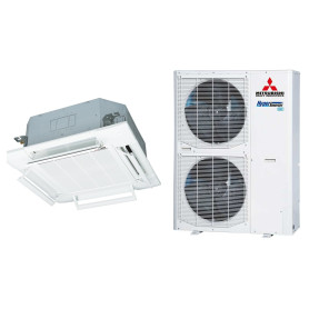 Climatiseur Cassette Réversible MITSUBISHI HEAVY FDT Hyper Inverter 14 kW Triphasé - R32, pack complet (FDT140VH / FDC140VSX-W)