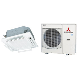 Climatiseur Cassette Réversible MITSUBISHI HEAVY FDT Micro Inverter 10 kW - R32, pack complet (FDT100VH / FDC100VNA-W)