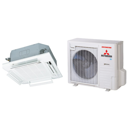 Climatiseur Cassette Réversible MITSUBISHI HEAVY FDT Standard Inverter 9 kW - R32, pack complet (FDT100VH / FDC90VNP-W)