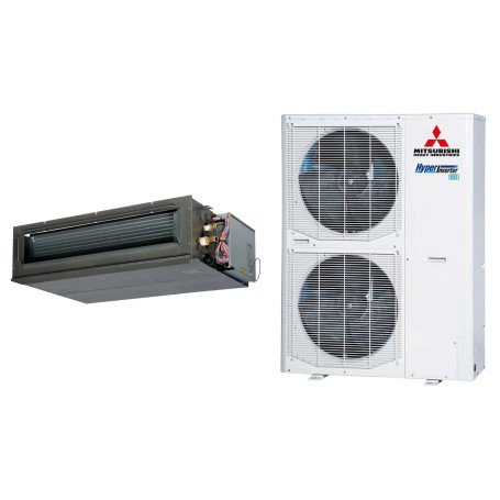 Climatiseur Gainable MITSUBISHI HEAVY FDU haute pression Hyper Inverter 10 kW Triphasé - R32, pack complet (FDU100VH / FDC100VSX