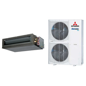 Climatiseur Gainable MITSUBISHI HEAVY FDU haute pression Hyper Inverter 12,5 kW Triphasé - R32, pack complet (FDU125VH / FDC125V