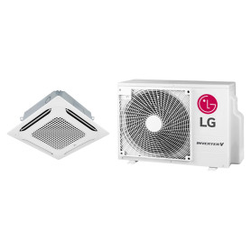 Climatiseur Cassette Réversible LG Standard Inverter 60 x 60 2,5 kW - R32, panneau inclus (CT09F.NR0 / UUA1.UL0)