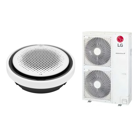 Climatiseur Cassette Réversible LG ronde 360° 13,4 kW Triphasé - R32 (UT48F.NY0 / UUD3.U30)