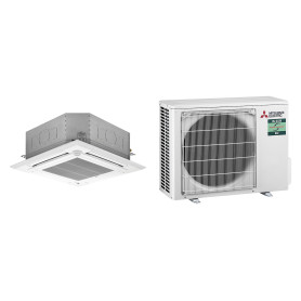 Climatiseur Cassette Réversible MITSUBISHI ELECTRIC PLA-M Power Inverter 5 kW - R32, pack complet (PLA-M50EA / PUZ-ZM50VKA)
