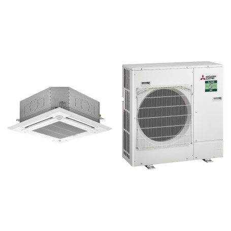Climatiseur Cassette Réversible MITSUBISHI ELECTRIC PLA-M Power Inverter 7,1 kW - R32, pack complet (PLA-M71EA / PUZ-ZM71VHA)