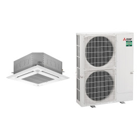 Climatiseur Cassette Réversible MITSUBISHI ELECTRIC PLA-M Power Inverter 12,5 kW - R32, pack complet (PLA-M125EA / PUZ-ZM125VKA)