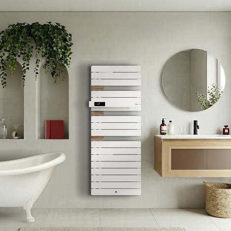 Sèche-serviettes THERMOR Allure 4 mât à gauche 750 W - Cadre ouvert, connecté Wi-Fi