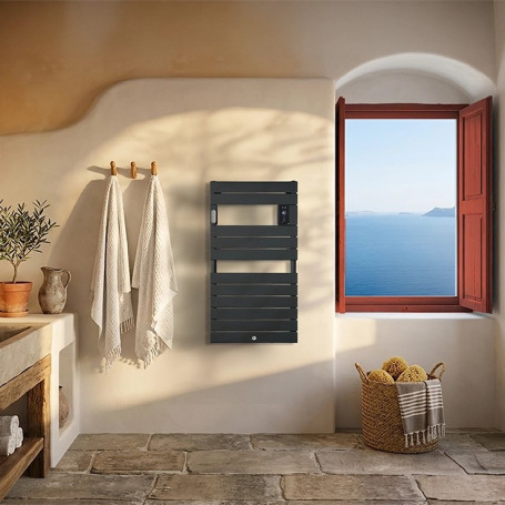 Sèche-serviettes THERMOR Riviera 2 étroit 500 W - Lames plates, connecté