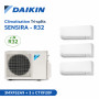 Daikin Climatisation Tri-splits - SENSIRA - R32 - 3MXF52A9 + 3 x CTXF20F