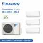 Daikin Climatisation Tri-splits - SENSIRA - R32 - 3MXF68A9 + 2 x CTXF20F + CTXF35F