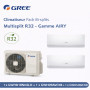 GREE Climatiseur Pack Bi-splits Multisplit R32 - Gamme AIRY - 1x GWHD18NK6LO + 1 x GWH09AVCXB + 1 x GWH12AVCXD
