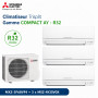 Mitsubishi Climatiseur Trisplit - Gamme COMPACT AY - R32 - MXZ-3F68VF4 + 3 x MSZ-AY25VGK