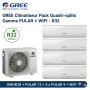 GREE Climatiseur Pack Quadri-splits R32 - Gamme PULAR + WIFI - GWHD28 + PULAR 12  + 3 x PULAR 9