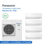 Panasonic Climatisation Quadri-splits - Gamme TZ - R32 - CU-4Z80TBE + 3 x CS-TZ20ZKEW + CS-TZ35ZKEW