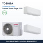 Pack Climatisation Bi-split TOSHIBA Shorai Edge 2 pièces - 2M14 + 2 x 2,5 kW R32 Wi-Fi