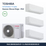 Pack Climatisation Tri-split TOSHIBA Shorai Edge 3 pièces - 3M18 + 3 x 2,5 kW R32 Wi-Fi