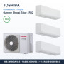 Pack Climatisation Tri-split TOSHIBA Shorai Edge 3 pièces - 3M18 + 3,5 kW + 2 x 2,5 kW R32 Wi-Fi