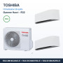 Pack Climatisation Bi-split TOSHIBA Haori 2 pièces - 2M18 + 3,5 kW + 2,5 kW R32 Wi-Fi