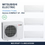 Pack Climatisation Tri-split MITSUBISHI Electric AY 3 pièces - MXZ-3F54VF + 3 x 2,5 kW R32 Wi-Fi
