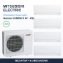 Pack Climatisation Quadri-split MITSUBISHI Electric AY 4 pièces - MXZ-4F72VF + 4 x 2,5 kW R32 Wi-Fi