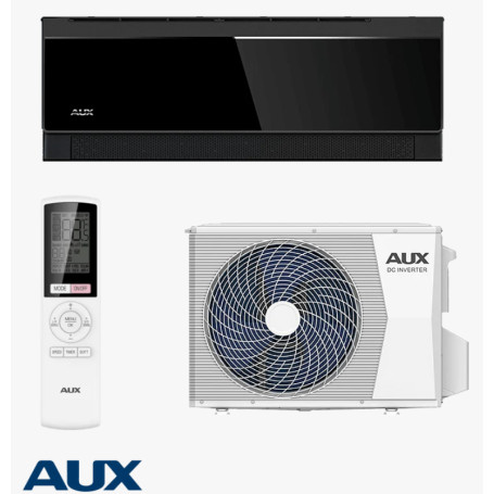 Climatiseur Mural Réversible AUX C+++ Onyx 3,5 kW - Mono-split Inverter R32 Wi-Fi intégré (ASW-H12C5A4)