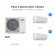Pack AUX AM4-H36/4DR3 + 2 x 2,64 kW + 2 x 3,52 kW | Planète Air