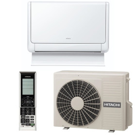 Climatiseur Console Réversible HITACHI airHome Floor 3,5 kW - Mono-split Inverter R32 Wi-Fi intégré (RAF-XJ35RHAE / RAC-XJ35FHAE