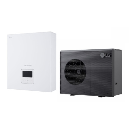 Pompe à chaleur air-eau LG Therma V R290 9 kW - Monobloc R290, 75 °C (PHCS0.ENCXLEU / HM091HF.UB40)
