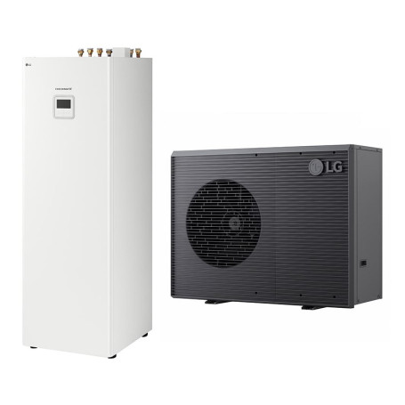 Pompe à chaleur air-eau LG Therma V R290 7 kW - Tout-en-un R290, 75 °C, triphasé (HN1639HY.NK0 / HM073HF.UB40)
