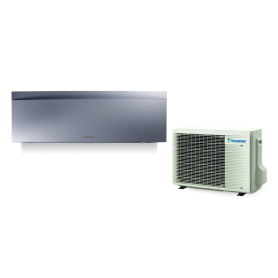 Climatiseur Mural Réversible DAIKIN Emura 4,2 kW Argent - Mono-split R32 Wi-Fi (FTXJ42AS / RXJ42A)