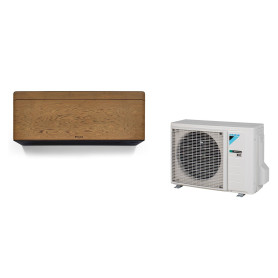 Climatiseur Mural Réversible DAIKIN Stylish 2,0 kW Effet Bois Foncé - Mono-split R32 Wi-Fi (FTXA20DY / RXA20A8)