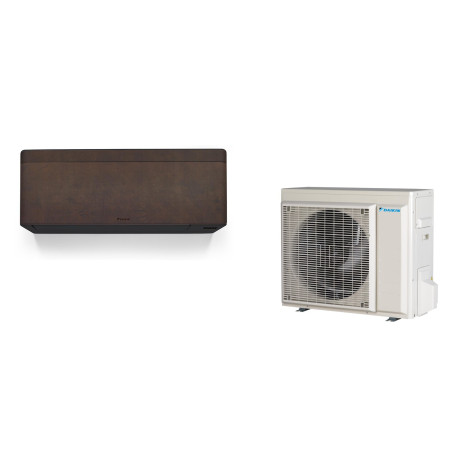 Climatiseur Mural Réversible DAIKIN Stylish 4,2 kW Effet Cuir Marron Foncé - Mono-split R32 Wi-Fi (FTXA42DL / RXA42B8)