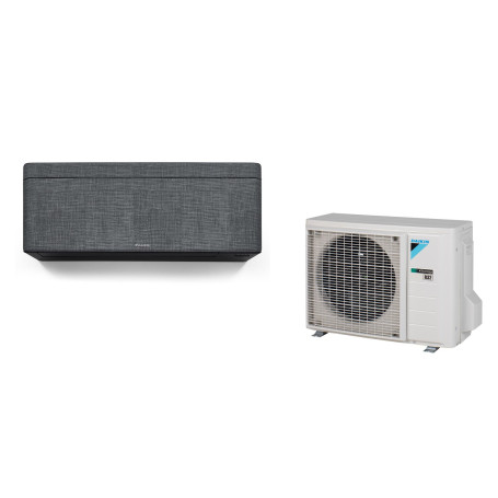 Climatiseur Mural Réversible DAIKIN Stylish 2,0 kW Effet Tissu Gris - Mono-split R32 Wi-Fi (FTXA20DG / RXA20A8)