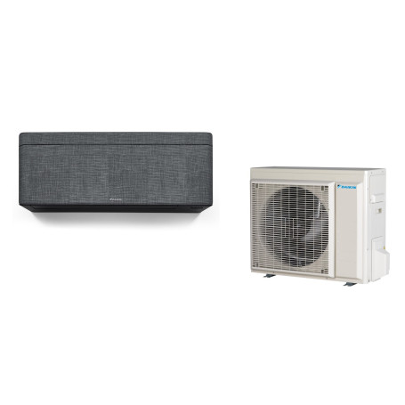 Climatiseur Mural Réversible DAIKIN Stylish 5,0 kW Effet Tissu Gris - Mono-split R32 Wi-Fi (FTXA50DG / RXA50B8)