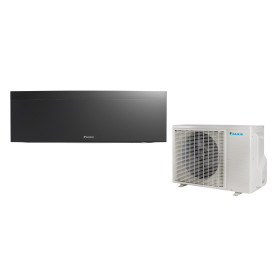 Climatiseur Mural Réversible DAIKIN Emura Optimised Heating 3,0 kW Noir - Grand Froid -25 °C, R32 Wi-Fi (FTXTJ30AB / RXTJ30A)