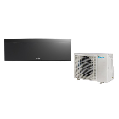 Climatiseur Mural Réversible DAIKIN Emura Optimised Heating 3,0 kW Noir - Grand Froid -25 °C, R32 Wi-Fi (FTXTJ30AB / RXTJ30A)