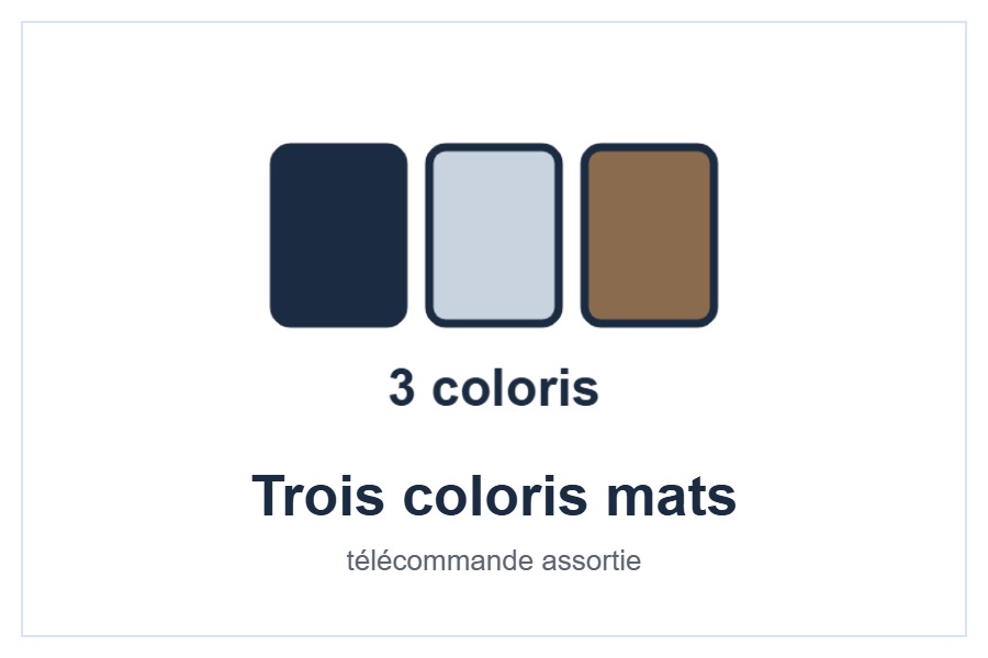 Trois coloris du Daikin Emura