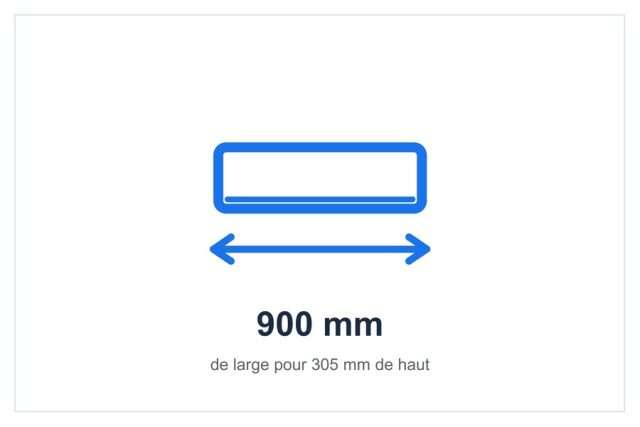 Largeur de 900 mm du Daikin Emura